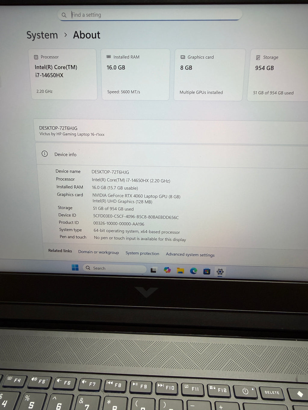 HP Victus 16” Gaming Laptop (14th Gen i7 | RTX 4060 | 16GB RAM | 1TB SSD)