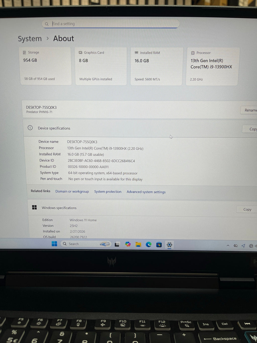 Acer Predator Helios 2023 (16” | Core i9 13th Gen | RTX 4060 | 16GB RAM | 1TB SSD)