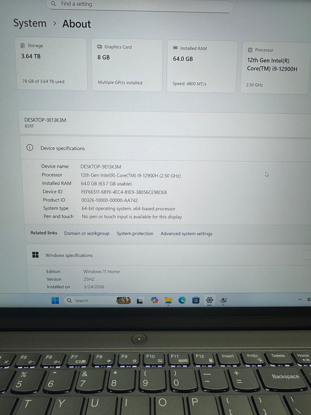 Lenovo Y9000P Gaming Laptop (i9 12th Gen | 64GB RAM | 4TB SSD | RTX 3070)