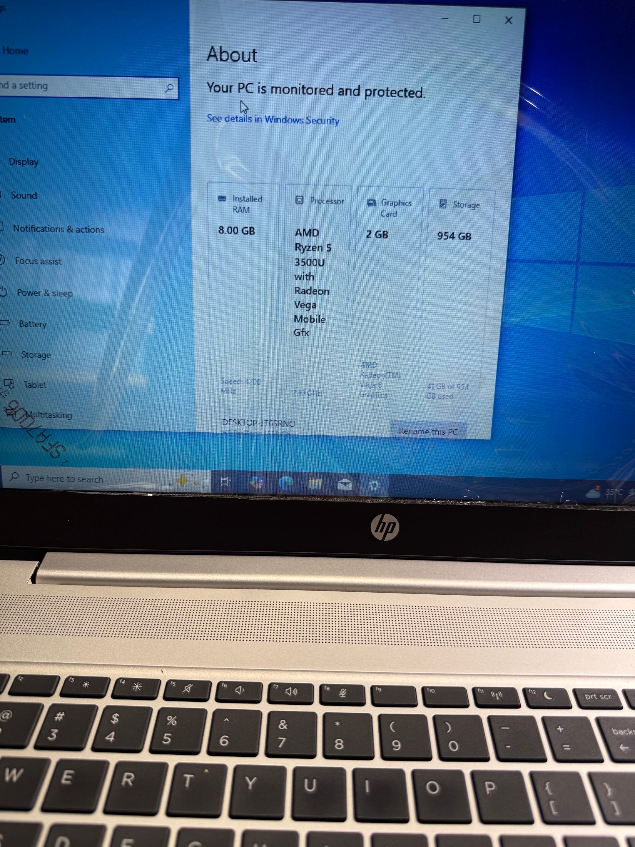 HP ProBook 455 G6 15.6” (Ryzen 5 3500U | 8GB RAM | 512GB SSD)