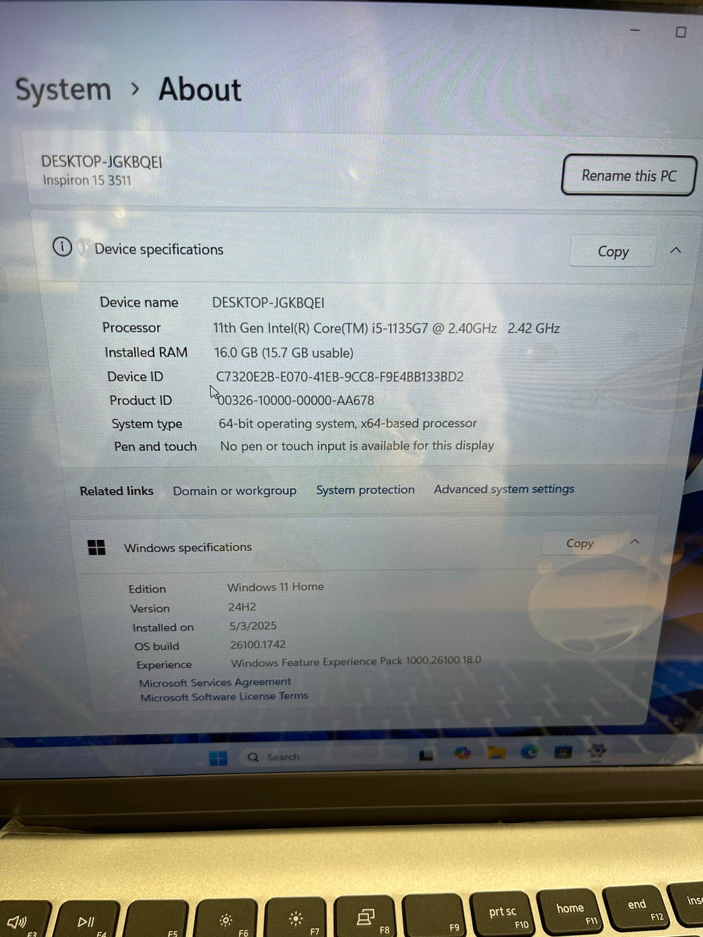 50610 Dell Inspiron 3511 15.6” (11th Gen i5 | 16GB RAM | 512GB SSD)