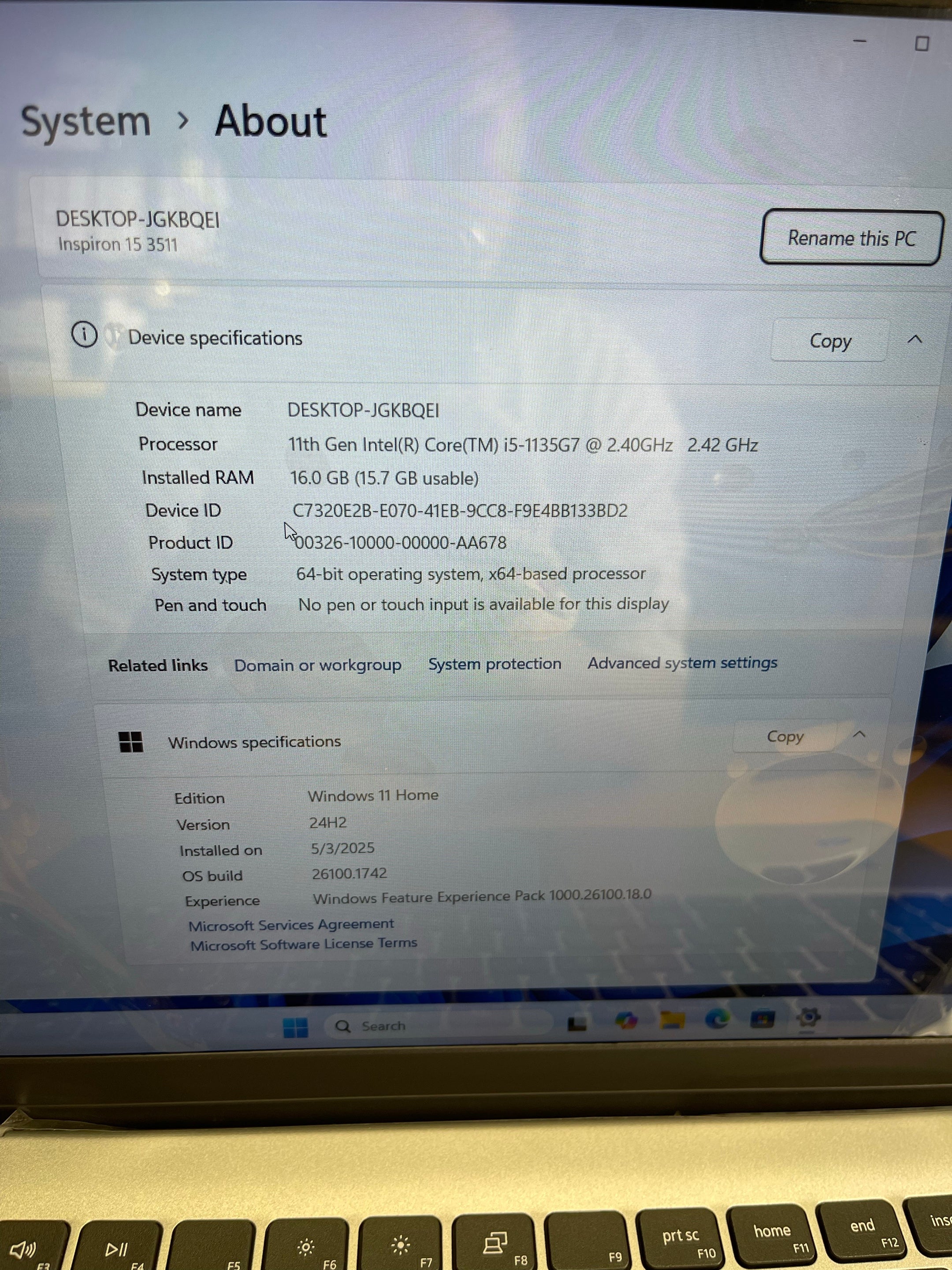 50610 Dell Inspiron 3511 15.6” (11th Gen i5 | 16GB RAM | 512GB SSD)