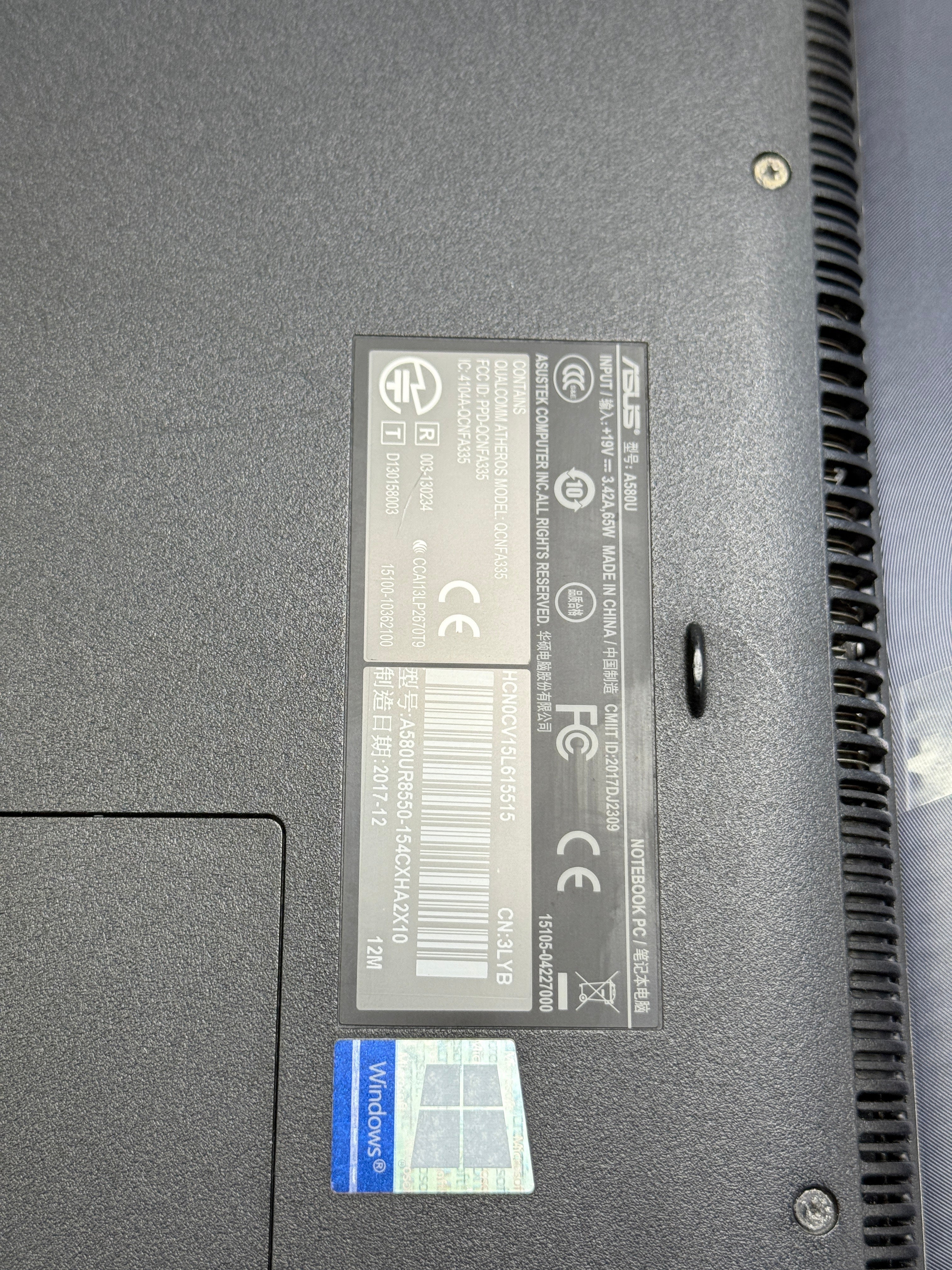 5121004  ASUS A508U / FL8000U 15.6” (8th Gen i7 | 8GB RAM | 128GB SSD + 500GB HDD | MX130 Graphics)