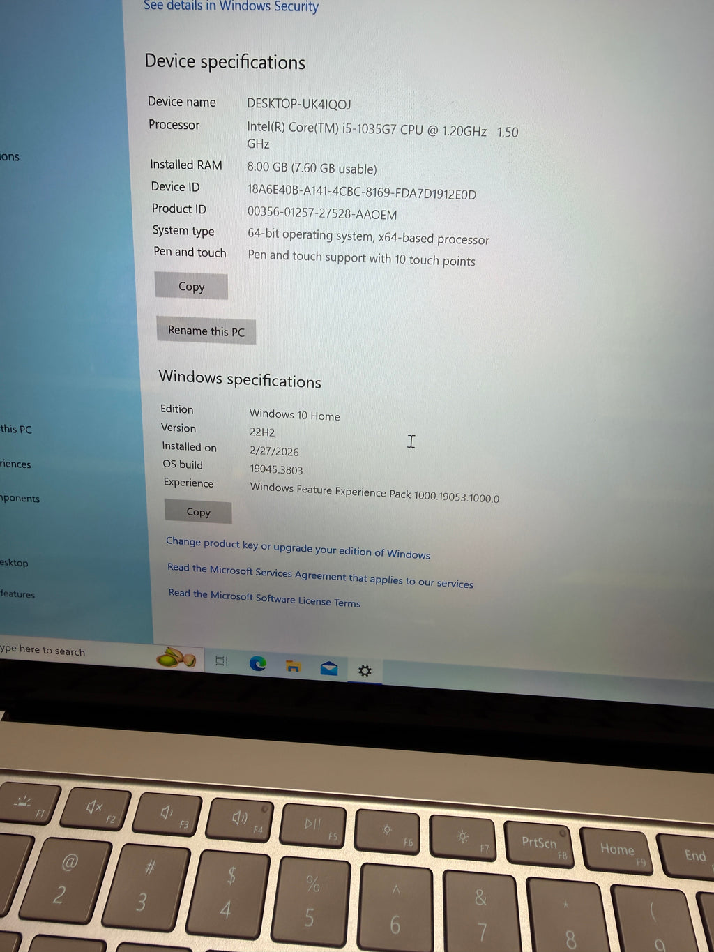 630202  Microsoft Surface Laptop 3 13” (10th Gen i5 | 8GB RAM | 256GB SSD | Touchscreen)