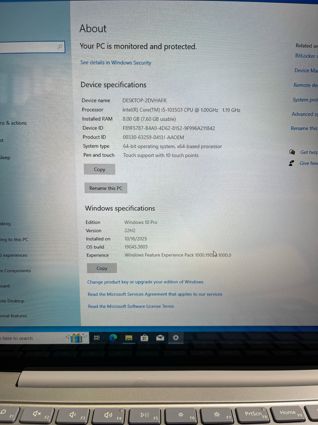 510164 Microsoft Surface Laptop Go 12” (10th Gen i5 | 8GB RAM | 256GB SSD | Touchscreen)