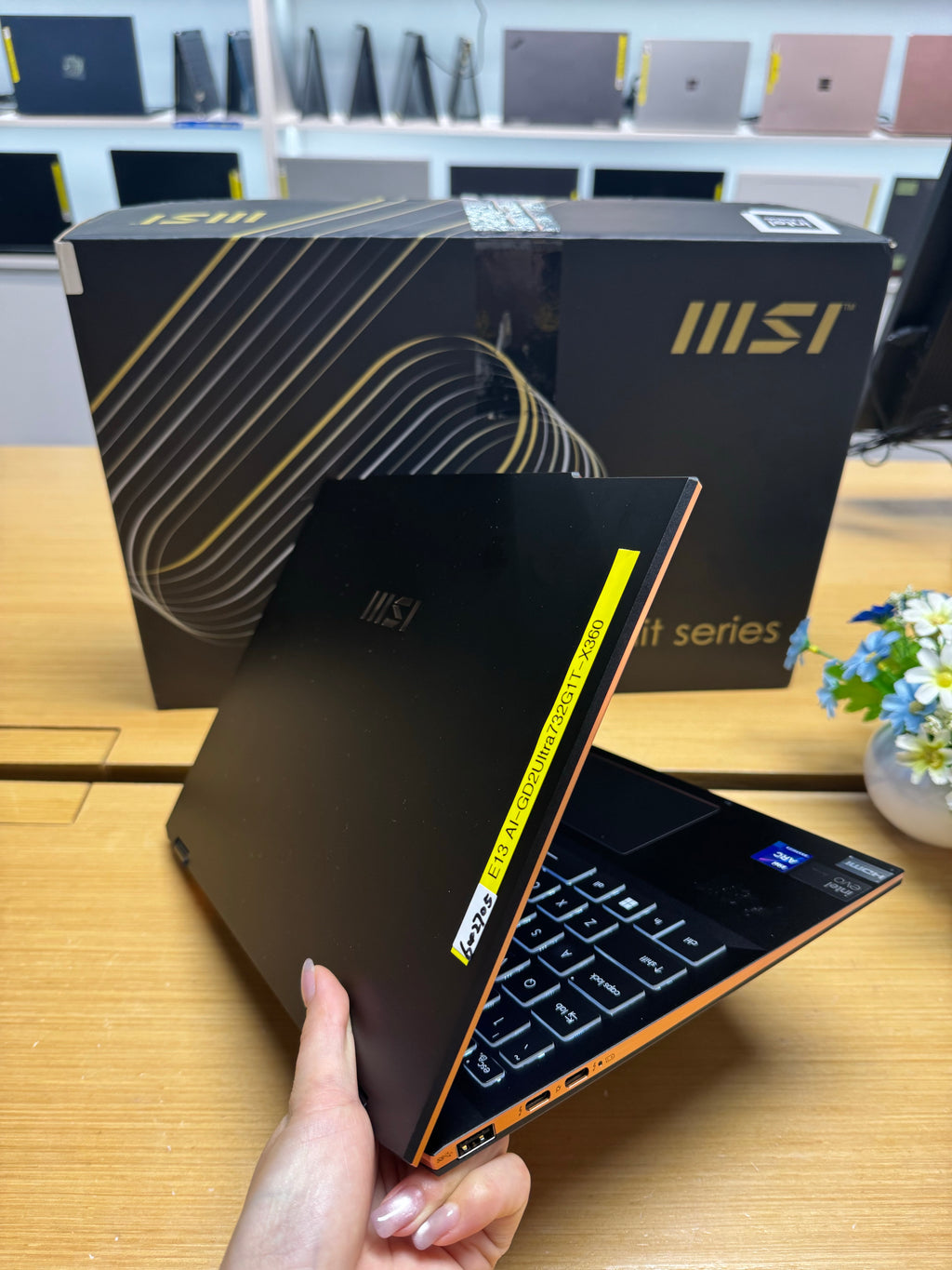 642705 MSI E13 AI X360 13” Touch Laptop (Intel Ultra 7 | 32GB RAM | 1TB SSD | Intel Arc Graphics)