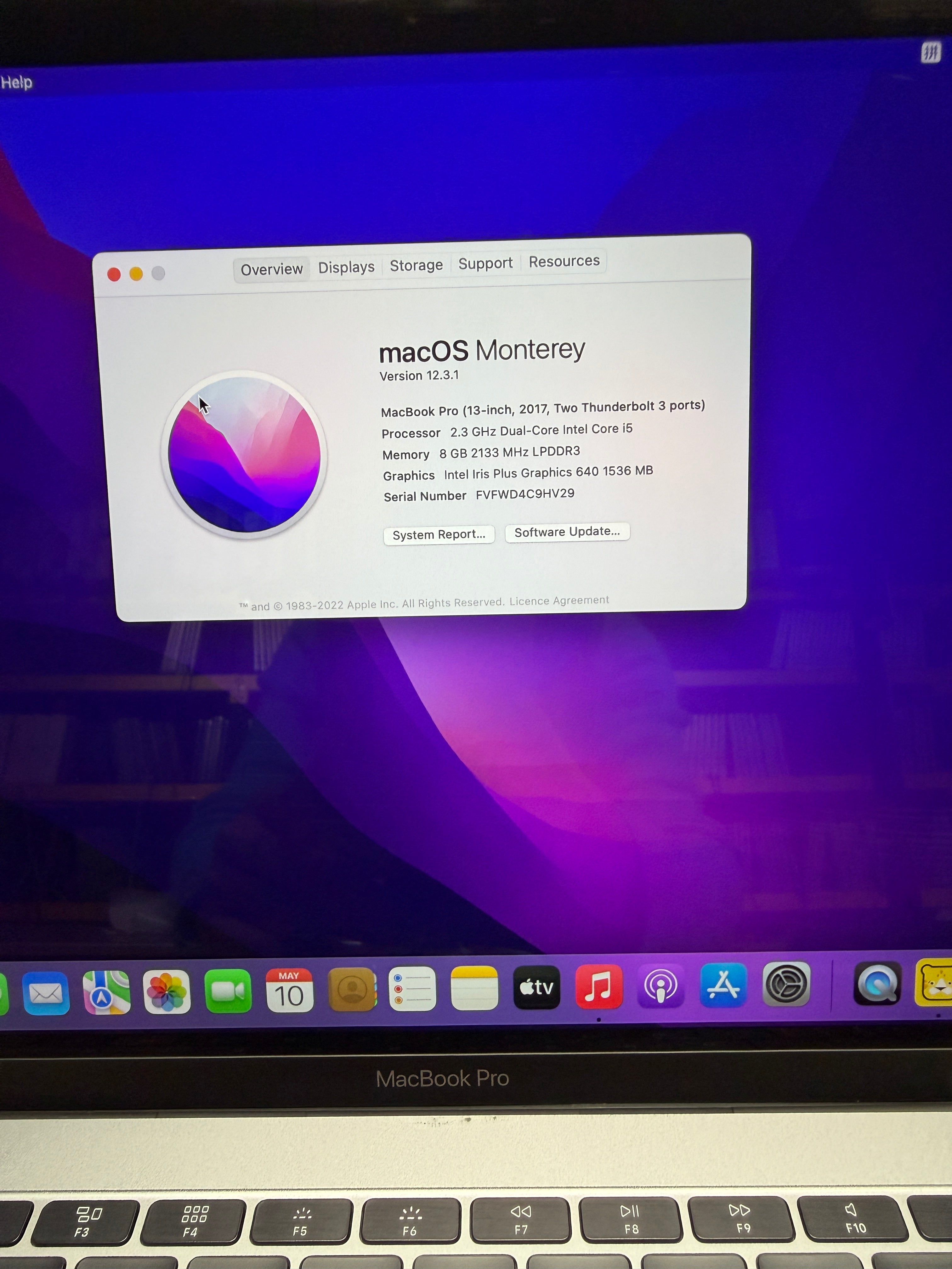 MacBook Pro 2017 13” (Intel Core i5 | 8GB RAM | 256GB SSD)