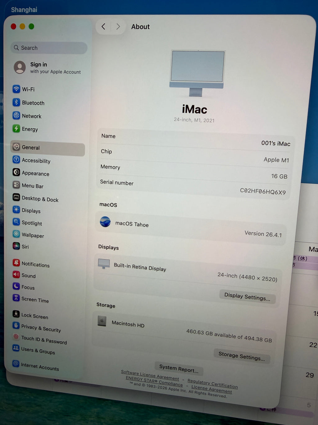 Apple iMac 24” (Apple M1 | 16GB RAM | 512GB SSD)