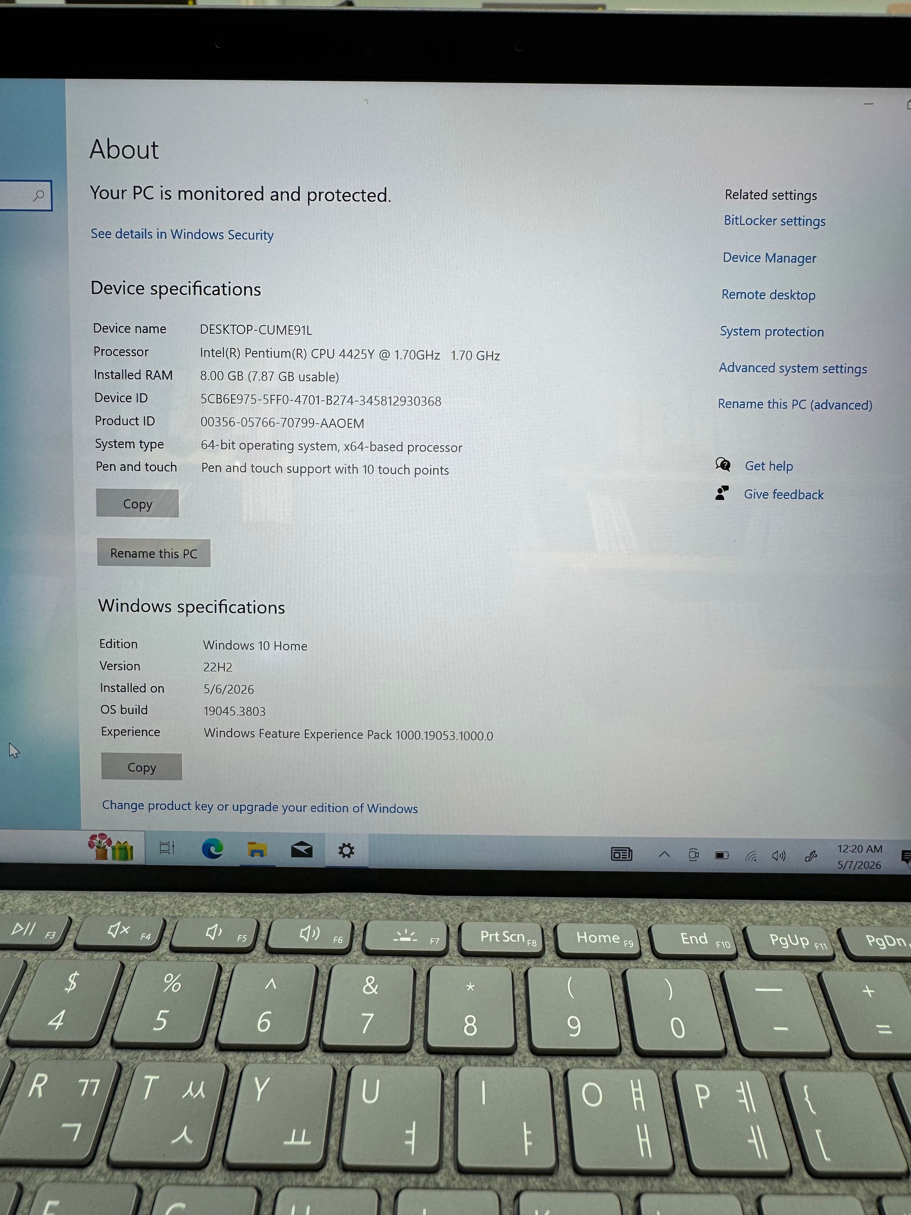 Microsoft Surface Go 2 10” Touchscreen (Intel | 8GB RAM | 128GB SSD)