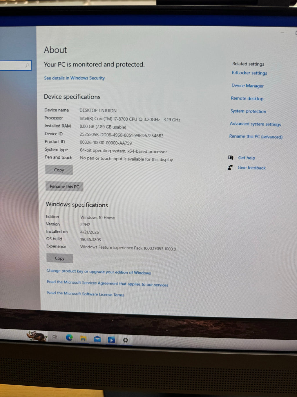 Lenovo 23.8” All-in-One PC (8th Gen i7 | 8GB RAM | 256GB SSD + 500GB HDD | AMD Radeon 530)