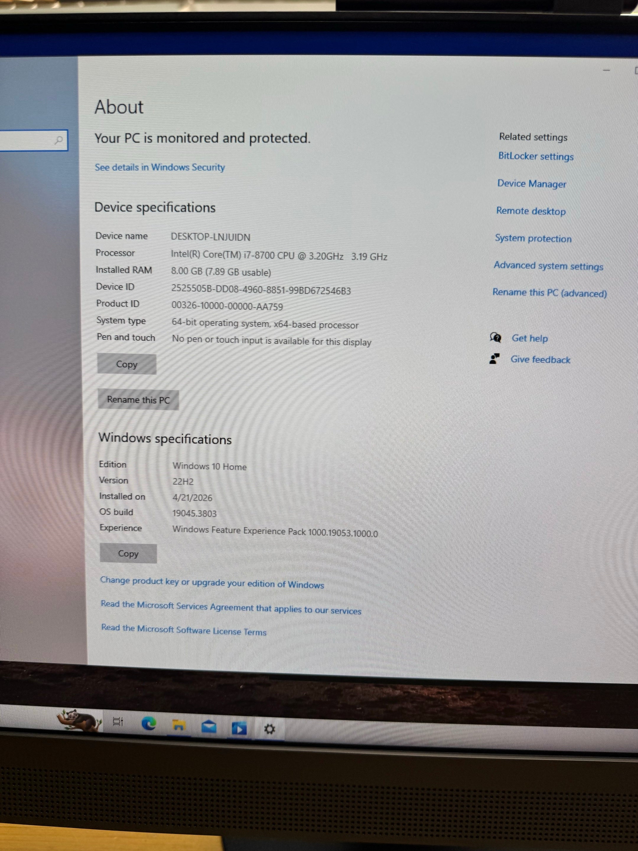 Lenovo 23.8” All-in-One PC (8th Gen i7 | 8GB RAM | 256GB SSD + 500GB HDD | AMD Radeon 530)