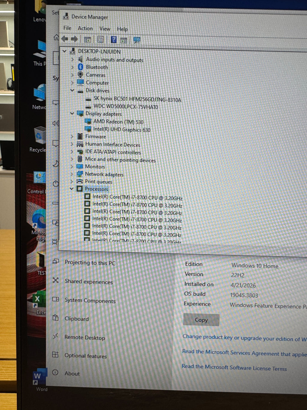 Lenovo 23.8” All-in-One PC (8th Gen i7 | 8GB RAM | 256GB SSD + 500GB HDD | AMD Radeon 530)