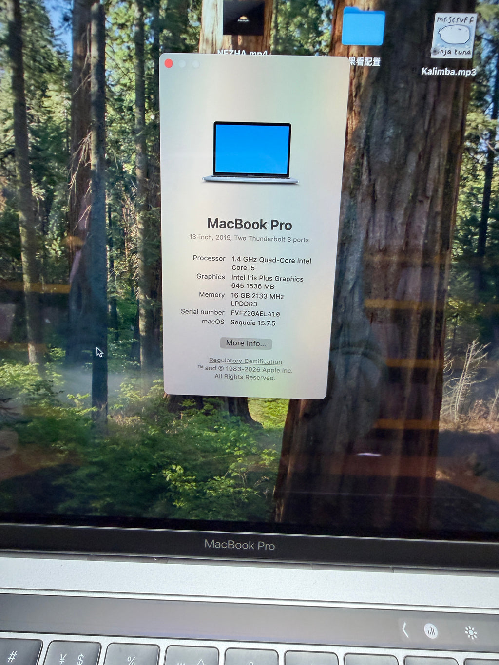 MacBook Pro 2019 13” Touch Bar (Intel Core i5 | 16GB RAM | 256GB SSD)
