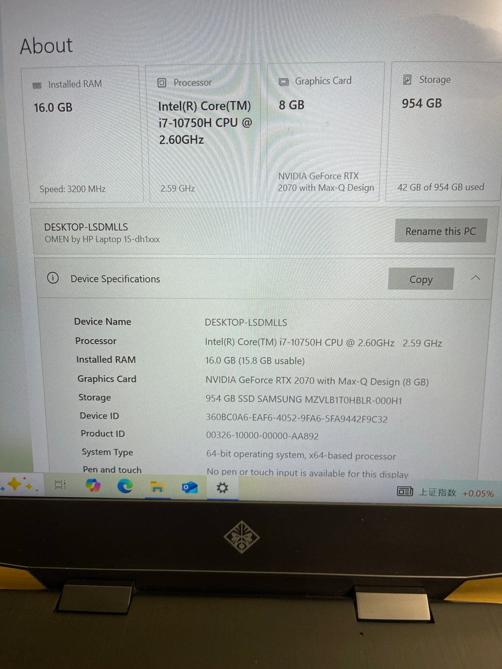 HP OMEN 15 Air Gaming Laptop (10th Gen Core i7 | 16GB RAM | 1TB SSD | RTX 2070)
