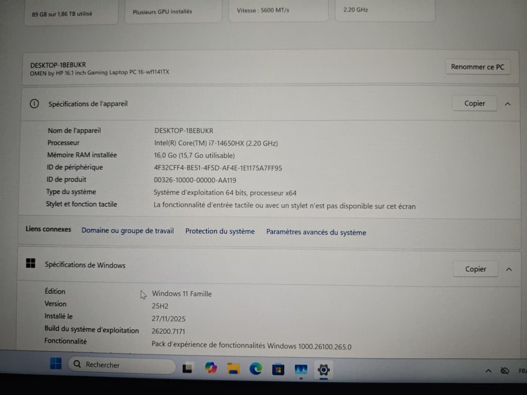 HP OMEN Gaming Laptop (14th Gen i7 | 16GB RAM | 2TB SSD | RTX 4070)