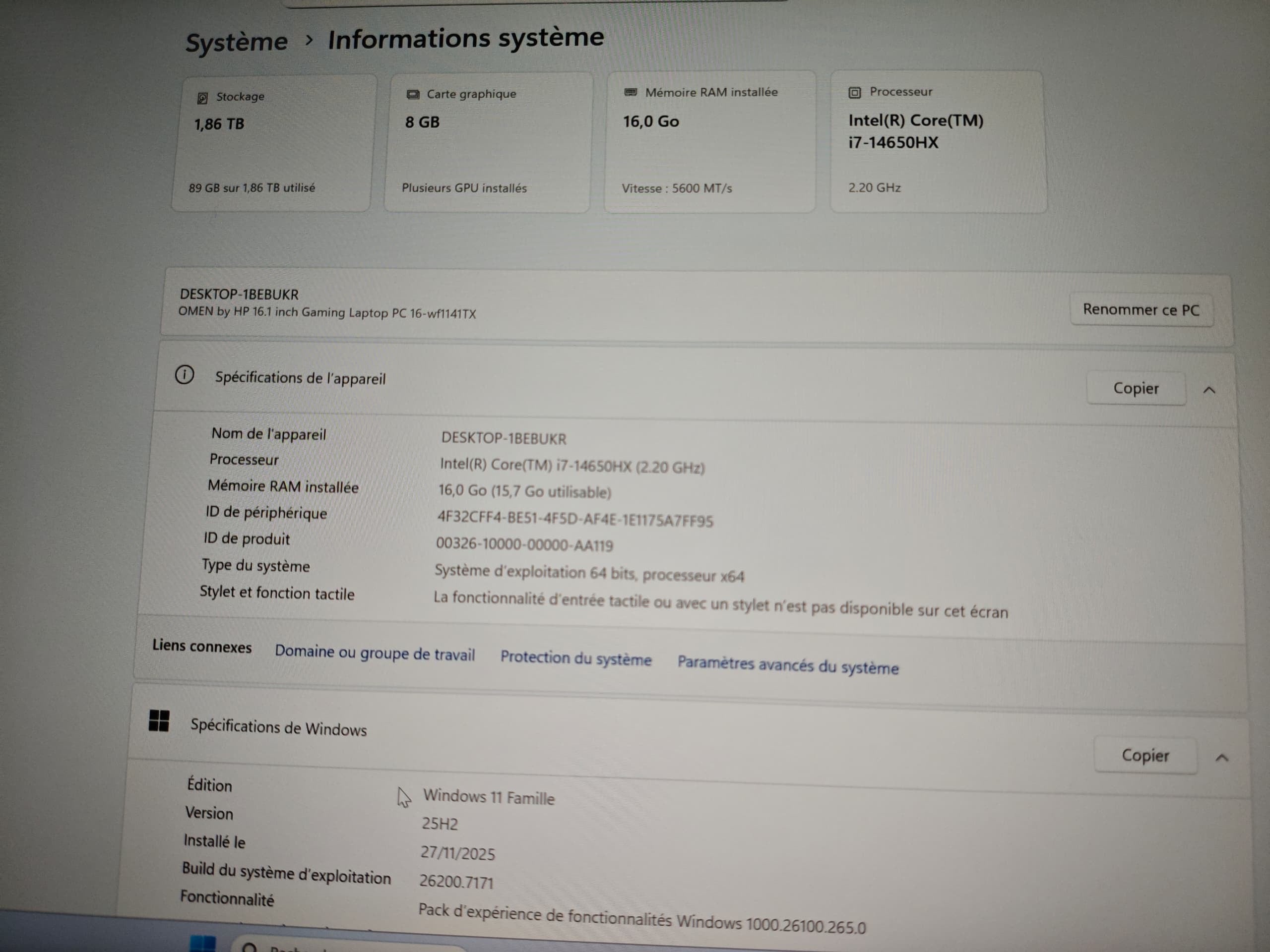 HP OMEN Gaming Laptop (14th Gen i7 | 16GB RAM | 2TB SSD | RTX 4070)