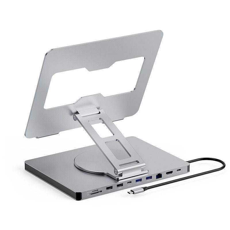 Laptop Stand Docking Station (USB-C Hub & Adjustable Stand)