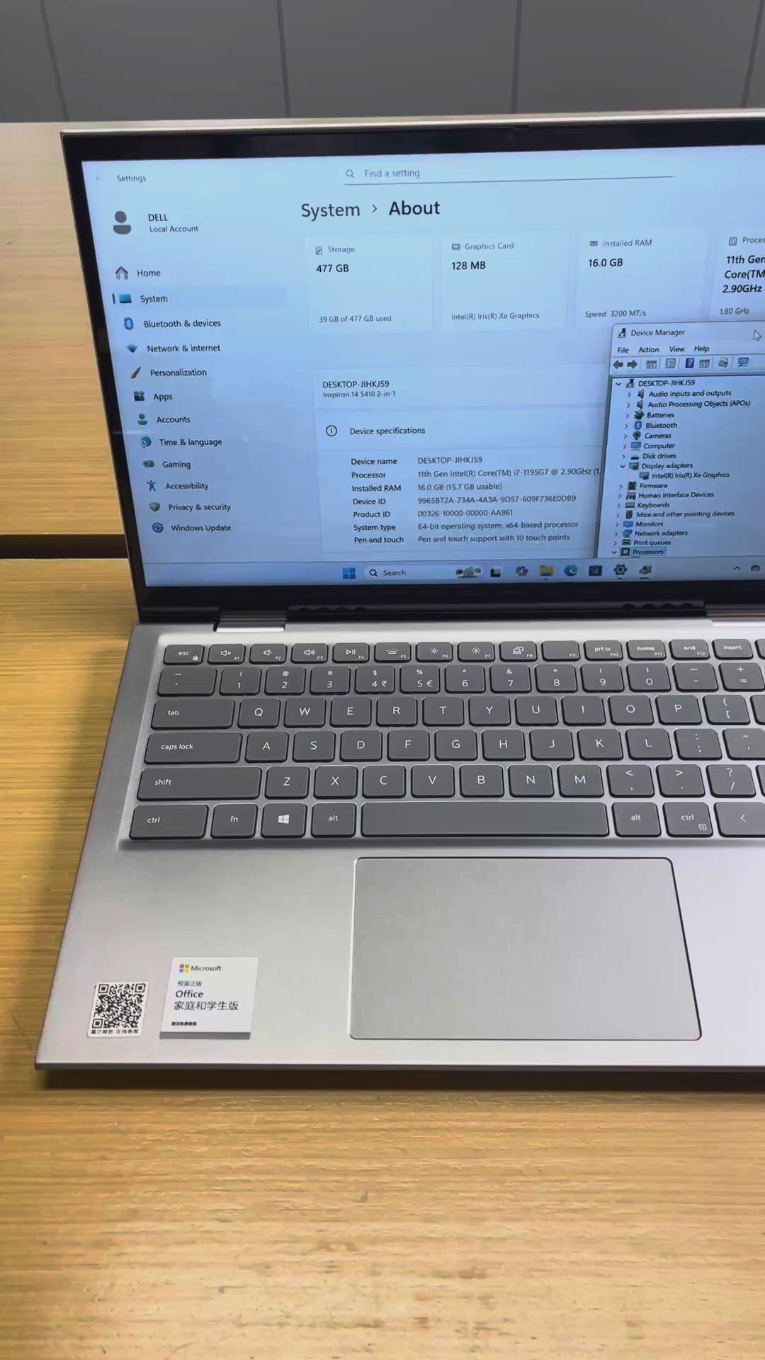 592907 Dell Inspiron 5410 X360 14” Touchscreen (11th Gen i7 | 16GB RAM | 512GB SSD)